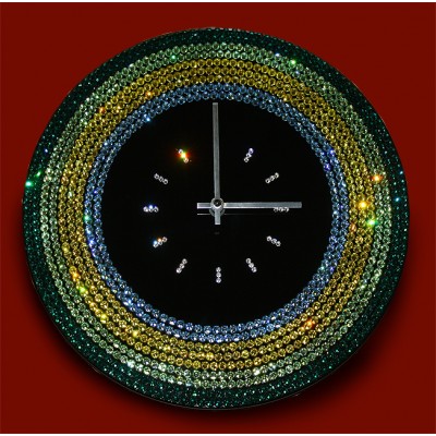 Часы настенные Swarovski "Весеннее ожерелье " d30 см