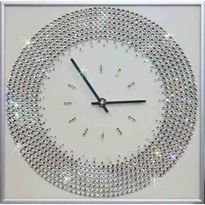 Часы настенные Swarovski "Ожерелье 6" d30 см