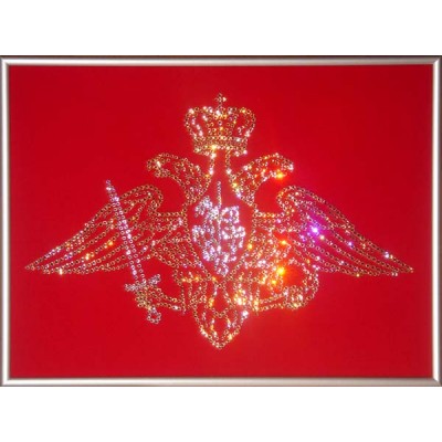 Картина с кристалами Сваровски "Эмблема вооруженных сил"