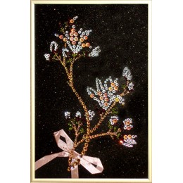 Картина с кристалами Сваровски "Цветок весны"