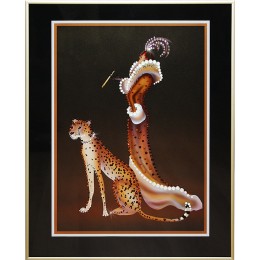 Картина Сваровски "Дама с гепардом"
