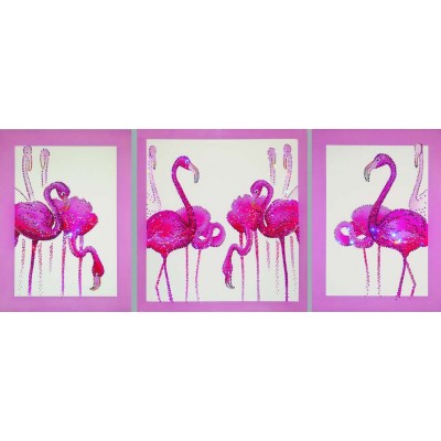 Картина Swarovski "Фламинго триптих"