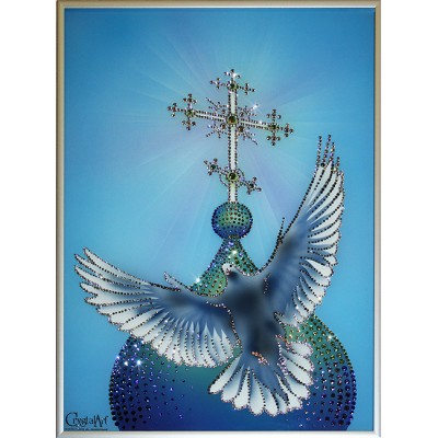 Картина с кристалами Swarovski "Голубь мира"