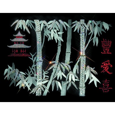 Картина с кристалами Swarovski "Иероглиф»Пожелание благополучия»"