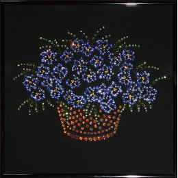 Картина с кристалами Сваровски "Корзина с цветами"