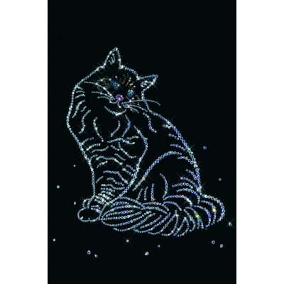 Картина с кристалами Swarovski "Кошка"