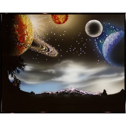 Картина с кристалами Сваровски "Космическое фентези"