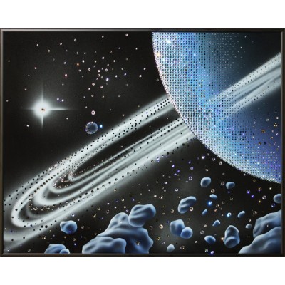 Картина с кристалами Swarovski "Кольца Сатурна"