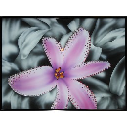Картина с кристалами Swarovski "Контраст цвета-Лилия"