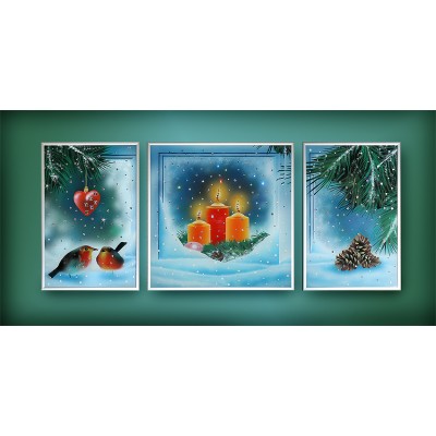 Картина с кристалами Swarovski "Композиция «Зима»"