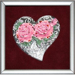 Картина с кристалами Сваровски "Любовь в сердцах"