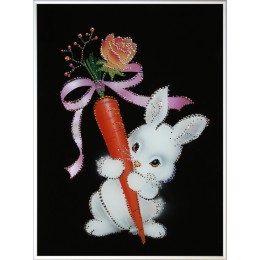 Картина с кристалами Swarovski "Любовь-Морковь"