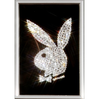 Картина с кристалами Swarovski "Логотип Playboy"