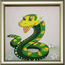 Картина с кристалами Сваровски "Наслаждение в год змеи"