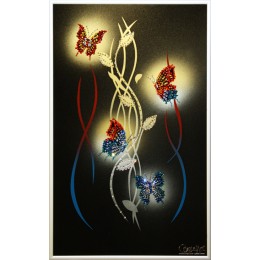 Картина с кристалами Сваровски "Огонь в ночи"