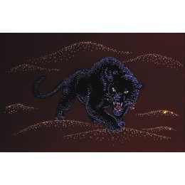 Картина с кристалами Сваровски "Пантера"