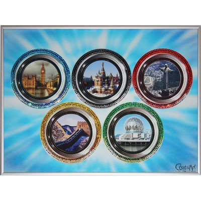 Картина с кристалами Swarovski "По странам олимпиады"