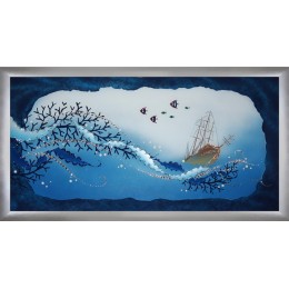 Картина с кристалами Swarovski "Подводный мир"