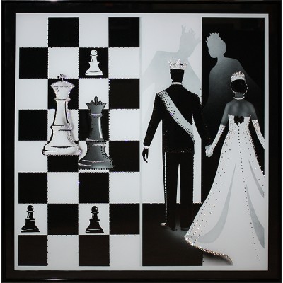 Картина Swarovski "Шахматный гамбит"