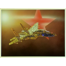 Картина с кристалами Сваровски "Самолет"