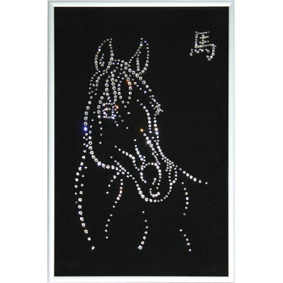 Картина с кристалами Сваровски "Символ года "Лошадь""