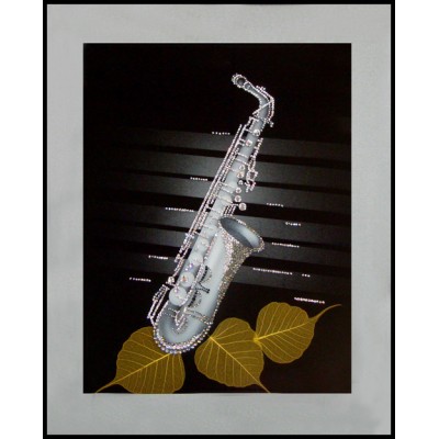 Картина с кристалами Swarovski "Саксофон"
