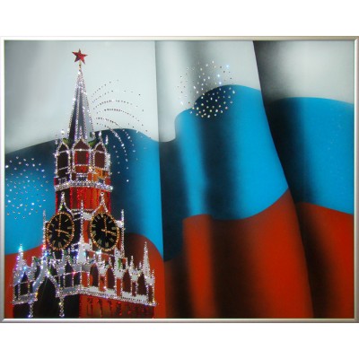 Картина с кристалами Сваровски "Спасская Башня"