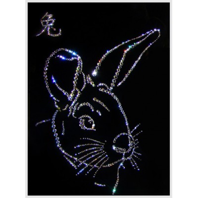 Картина Сваровски "Символ год- Кролик (Заяц)"