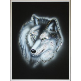 Картина с кристалами Swarovski "Серый волк"