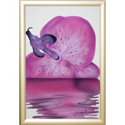 Картина с кристалами Swarovski "Сиреневая орхидея-5"