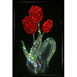 Картина с кристалами Сваровски "Тюльпаны"
