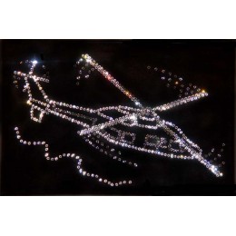 Картина с кристалами Swarovski "Вертолет Сикорского"
