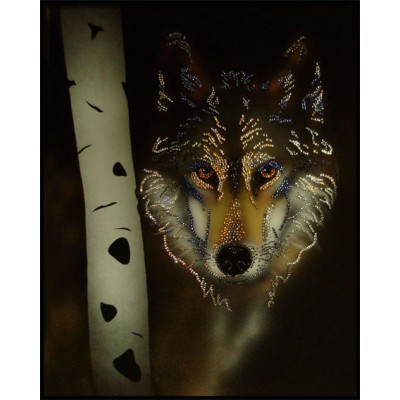 Картина с кристалами Swarovski "Волк"