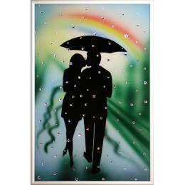 Картина Сваровски "Влюбленные под радугой"