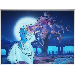 Картина с кристалами Сваровски "Влюбленные драконы"