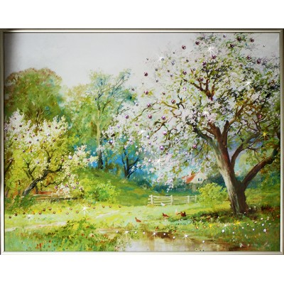 Картина Swarovski "Весенний сад-2"