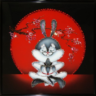 Картина с кристалами Swarovski "Японский кролик"