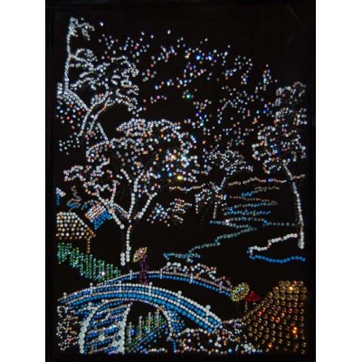 Картина с кристалами Swarovski "Зимний пейзаж"