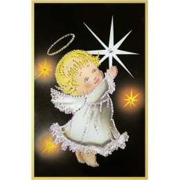 Картина с кристалами Сваровски "Звездный ангелочек"
