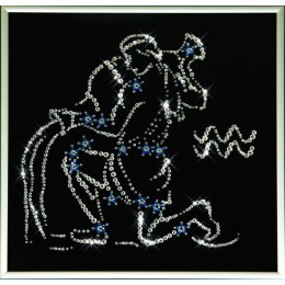 Картина с кристалами Swarovski "Знаки зод.Звездный водолей"