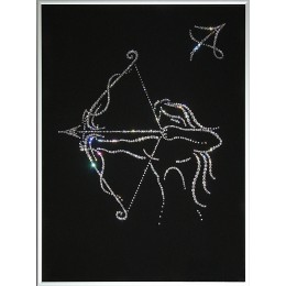 Картина с кристалами Swarovski "Знак зод.Стрелец-14"