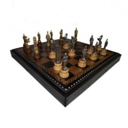 Шахматы-шашки «Рим» олово, бронза